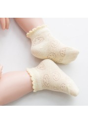 5pairs/pack Newborn Baby Socks Summer Thin Mesh Baby Socks for Girls Cotton Infant Baby Boy Socks Casual Sports Style 2020 New