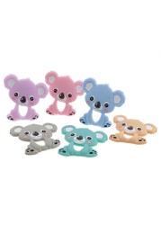 10pcs Silicone Teething Babies Accessories Newborn Baby Teether Baby Products Personalized Pacifier Bear Dinosaur Koala BPA Free