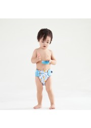 Elinfant 4pcs/set Gray Mesh Cloth Inner Pocket Cloth Diaper Adjustable Washable Cloth Diaper for 3-15kg Baby