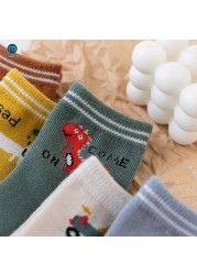 10pcs/lot Baby Boys Winter Socks Cartoon Animail Kids Spring Autumn Cotton Breathable Keep Warm Socks for Children Miaoyoutong