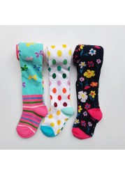 3pcs Girls Plaid Tights Kids Socks Spring Autumn Christmas Baby Girl Clothes Floral Striped Tights For Girls Pantyhose