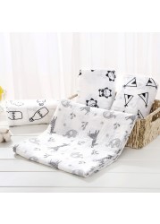 120cm*110cm 2 Layer Muslin Blanket Muslin Bamboo Baby Swaddle Blankets Newborn Baby Muslin Battaniye