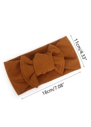 طفل Bowknot عقال بسط عمامة مطاطا كبير الانحناء رباط شعر رئيس التفاف الأطفال طفل أغطية الرأس زينة الشعر