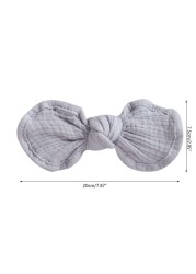 طفل Bowknot عقال لطيف آذان أرنب الانحناء عقدة عمامة مطاطا رباط شعر رئيس التفاف للأطفال الصغار أغطية الرأس