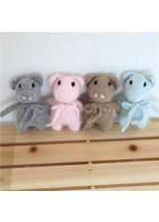 Newborn mohair teddy bear,handwoven baby doll,newborn animal stuffing