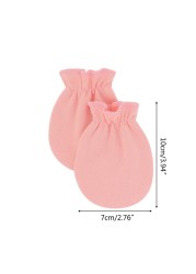 T5EC 4 Pairs Baby Soft Cotton Gloves Anti Scratch Face Protection Gloves For Newborn Baby Shower Gifts