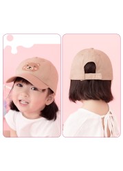 Children's cartoon embroidered baseball cap trendy kids summer sun hat boys girls sun hat lovely