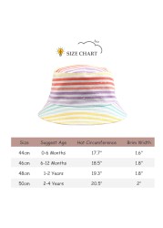 Spring Summer Children's Sunshade Bucket Cap Colorful Big Brimmed Baby Cotton Casual Hat