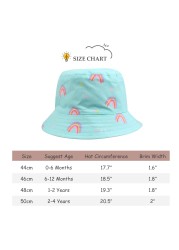 Fresh sun-shading fisherman hat baby adjustable portable hat kids blue sky rainbow bucket cap