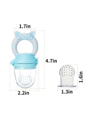 Baby Pacifier Feeder Cute Cartoon Baby Fresh Food Teether Infant Handle Fruit Feeding Nipple Bitable With Chian Pacifier