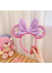 Mickey Minnie Mouse Ears Headband Red Bowknot Girl Bowknot Hair Hoop Disneyland Birthday Party Decoration Gift Pretend Toy