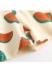 Sanlutoz Cute Printing Cotton Baby Boys Girls Clothes Sets Summer Infant Short Sleeve Tops+Pants 2pcs