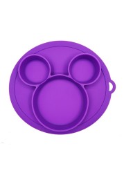 Baby Bowl Safe Silicone Dish BPA Free Solid Dishes Children Suction Toharmful Training Tableware Cute Cartoon Kids Feeding Dishes