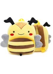 Fashion Children's School Bags 3D Cartoon Print Plush Kids Backpack Kindergarten Boys and Girls School Bags Mini Backpack Book Bag