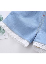 New summer baby clothes suit children girls fashion cute shirt shorts 2pcs/sets baby costume cotton casual kids sportswear