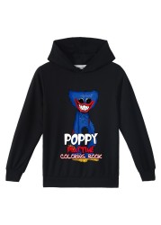 Casey Messi Poppy Play Costume Kids Pullover Hooded Boys Fashion Harajuku Scary Heji Yuuji Sweatshirt Girls Horror Clothes