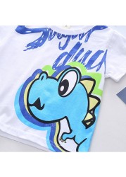 New summer baby boys children's clothing girls cute cartoon cotton T-shirt shorts 2pcs/sets baby casual outfit kids sportswear