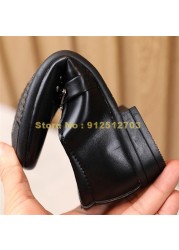 Autumn boys leather solid color soft bottom kids performance fashion rivet boys dress shoes