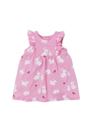 Girls Summer Dress Kids Cotton Sleeveless Dresses Children Dots Animal Pattern Princess Dress Baby Girl Casual Clothes Cute Tutu