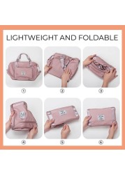 Large Capacity Foldable Travel Bags Tag for Waterproof Bags Handbag Travel Duffle Bag Sport Yoga Storage Shoulder Bag Unisex