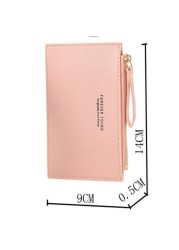 New PU Leather Women Wallets Zipper Coin Purse Key Chain Small Wallet Mini Multi Card Bit Card Holder Card Holder