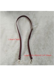 High Quality Leather Bag Strap Adjustable Chic Long Belt Detachable Handle Replacement Metal Buckle Crossbody Bag Accessories