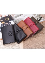 Card Holder with RFID Button for Men, Card Holder with Wallet Black, Metal, Aluminum, Auto Pop Up, Wallet Black