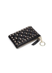 Ladies Coin Purse Leather Short Key Case 2022 New Zipper Wallet Luxury Card Design Women's Case Cove Coin