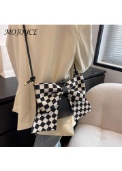 Women Shoulder Bags Fashion Shoulder Messenger Crossbody Bag Big Bowknot PU Leather Small Square Bag Travel Clutch