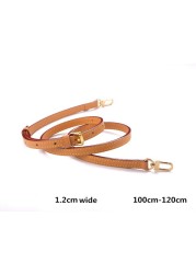 Bag Strap 100% Genuine Leather Strap for Designer Brand Shoulder Messenger Bag Strap Oxidation Cowhide Bag Accessory Parts