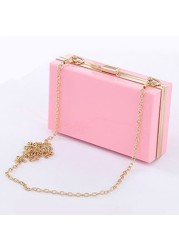 Good Quality Hot Transparent Women Acrylic Box Mini Bag Brand Ladies Evening Handbag Wedding Bag Female Clutch Shoulder Bag