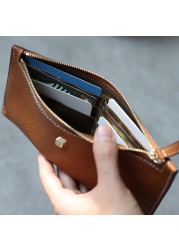 Women's Genuine Leather Long Wallet With Card Holder Fashion Clutch High Quality Zipper Bag