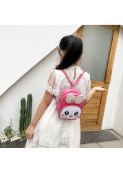 Cute Embroidered Rabbit Backpack Kindergarten School Bag Multi-purpose Girls Messenger Bag Shoulder Bag Children's Accessories