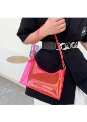 Summer Fashion Transparent Clear Jelly Handbag Shoulder Bags For Women Elegant Evening Bag Ladies Underarm Bag 2022