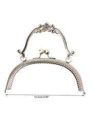 Thinkthydo New Popular 1PC Metal Frame Kiss Clasp Lock Handle Bracket DIY Purse Bag DIY Craft 16.5cm