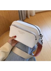 Quality bags for women 2022 fashion wild small square box wide straps female casual shoulder bag solid color lady messenger bag