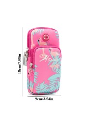 Mobile Phone Arm Bag Flamingo Flower Print Outdoor Sports Running Armband Handbag Holder Bag Gym Pouch for iPhone 12 11 Pro Max