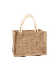 Jute Tote Bags Burlap Reusable Beach Grocery Shopping Bag With Handle Large Capacity Travel Storage Organizer For Women