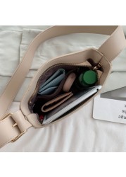 DIGERUI Women's Bag 2022 Vintage PU Leather Bucket Bags Simple OL Passenger Bag Messenger Bag Female Shoulder Crossbody Bags
