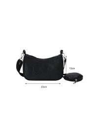 Leisure female messenger bag 2022 spring summer new fashion popular armpits small shopper bag simple single canvas shoulder bags