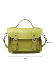 Vintage Messenger Bag Women Buckle Flap Small Shoulder Bag Luxury Brand Crossbody Bag PU Leather New Designer Female Bag