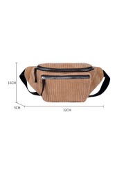 Ladies Designer Canvas Fanny Pack Fashion Street Money Banana Phone Chest Bag Bum Belt Bags Women Corduroy Waist