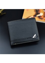 Men Wallets Short PU Leather Wallet High Quality Three Fold Simple Fashion Boyfriend Wallet Gifts