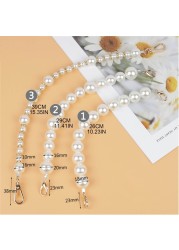 X7YA Artificial Pearl Purse Chain Handles For Handbag Shoulder Bag Strap Replacement