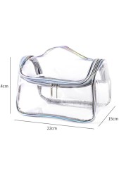 2022 Ladies Transparent Waterproof Cosmetic Bag Female Wash Toilet Bag Organizer Large Capacity PVC Travel Makeup Storage Bag