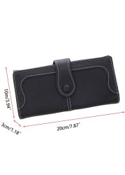 Women's PU Leather Long Clutch Matte Wallet Fashion Lady Multi-pocket Phone Card Holder Wallet Female Casual Solid Handbag Wallet