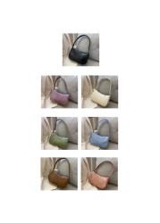 Casual PU Leather Women Handbag Shoulder Bag Fashion Bag Shoulder Chain Crossbody Bag Popular Simple Female Daily Bag