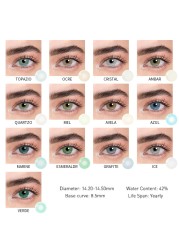 1 Pair Annual Multicolor Lenses For Eyes Blue Green Colored Contact Lens Gray Eye Contacts With Color Lens Natural Color Eyes