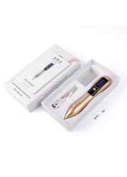 LCD Plasma Pen Laser Tattoo Mole Removal Device Rechargeable Face Care Skin Tag Removal Freckle Wart Dark Spot Remover