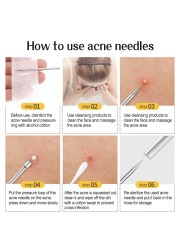 8/7/5pcs Acne Blackhead Removal Needles Black Dots Cleaner Black Head Pore Cleaner Deep Cleansing Tool Face Skin Care Tool